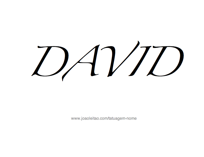 Desenho de Tatuagem com o Nome David