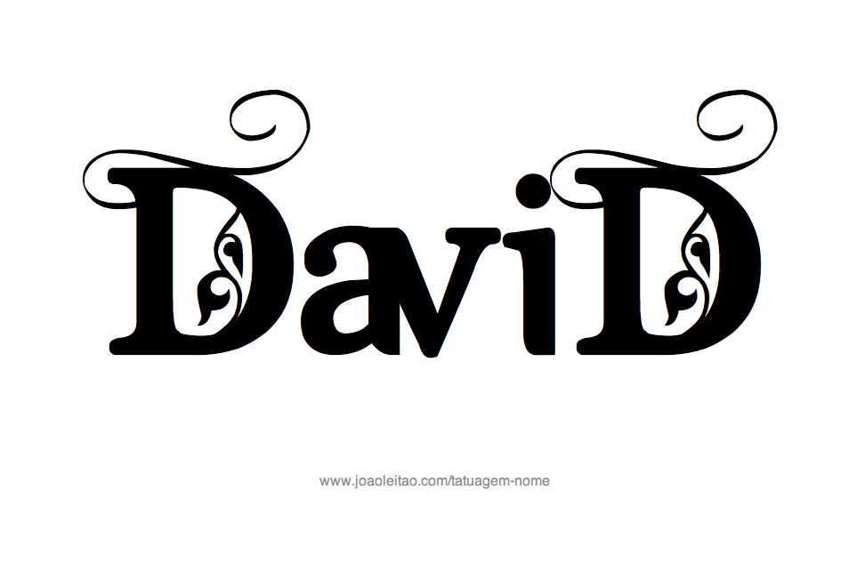 Desenho de Tatuagem com o Nome David