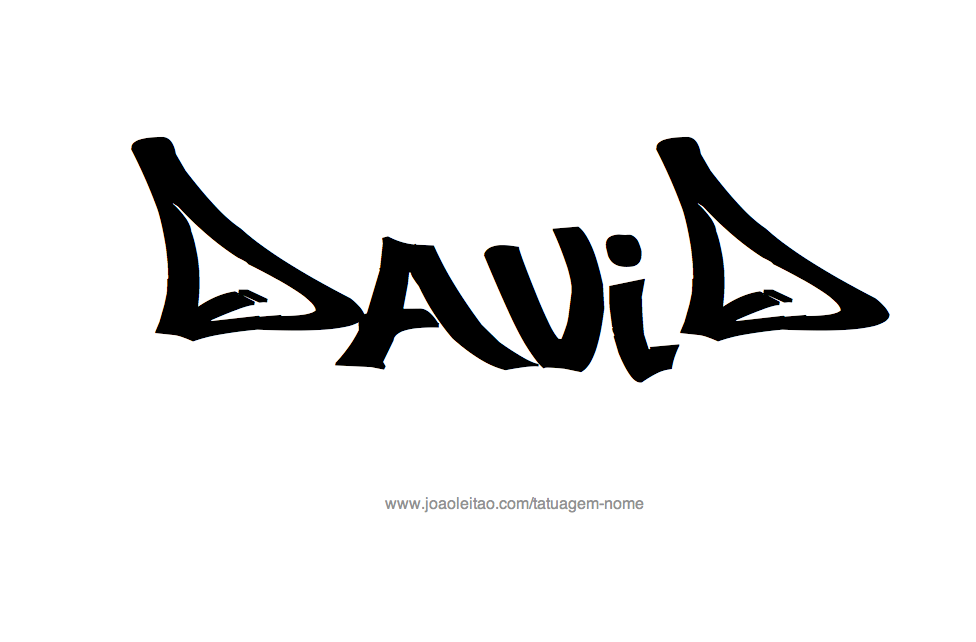 Desenho de Tatuagem com o Nome David