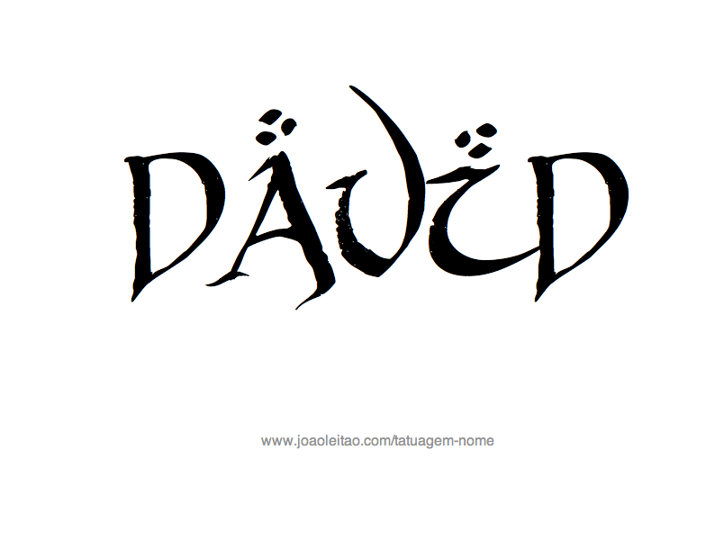 Desenho de Tatuagem com o Nome David