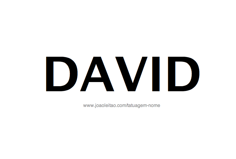 Desenho de Tatuagem com o Nome David