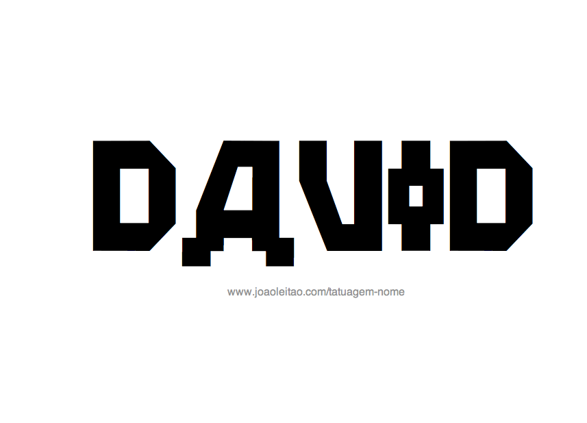 Desenho de Tatuagem com o Nome David