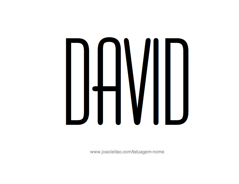 Desenho de Tatuagem com o Nome David