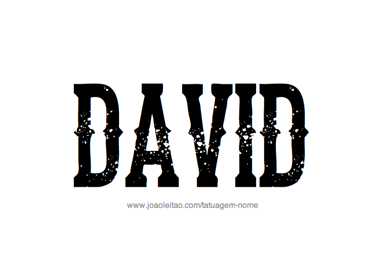 Desenho de Tatuagem com o Nome David