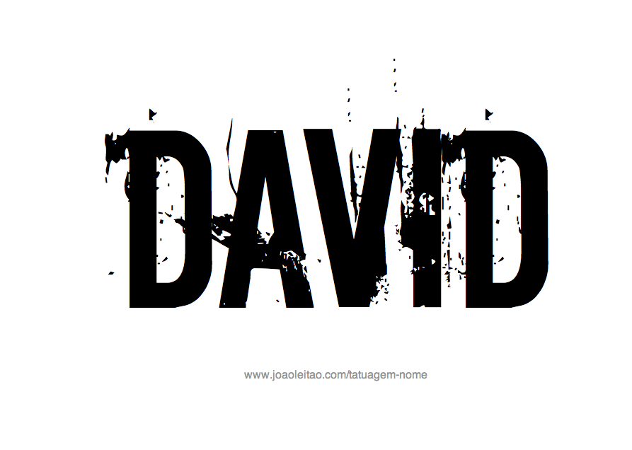 Desenho de Tatuagem com o Nome David