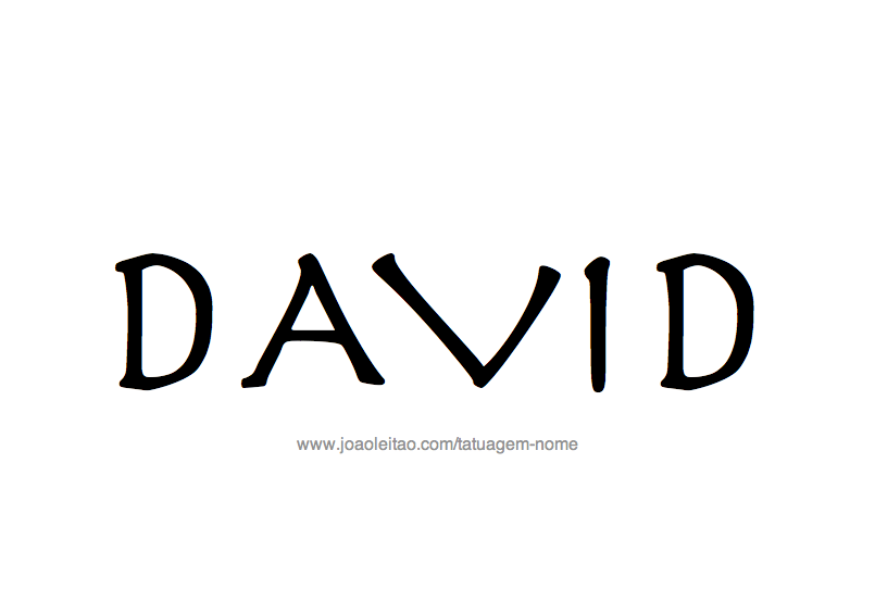 Desenho de Tatuagem com o Nome David