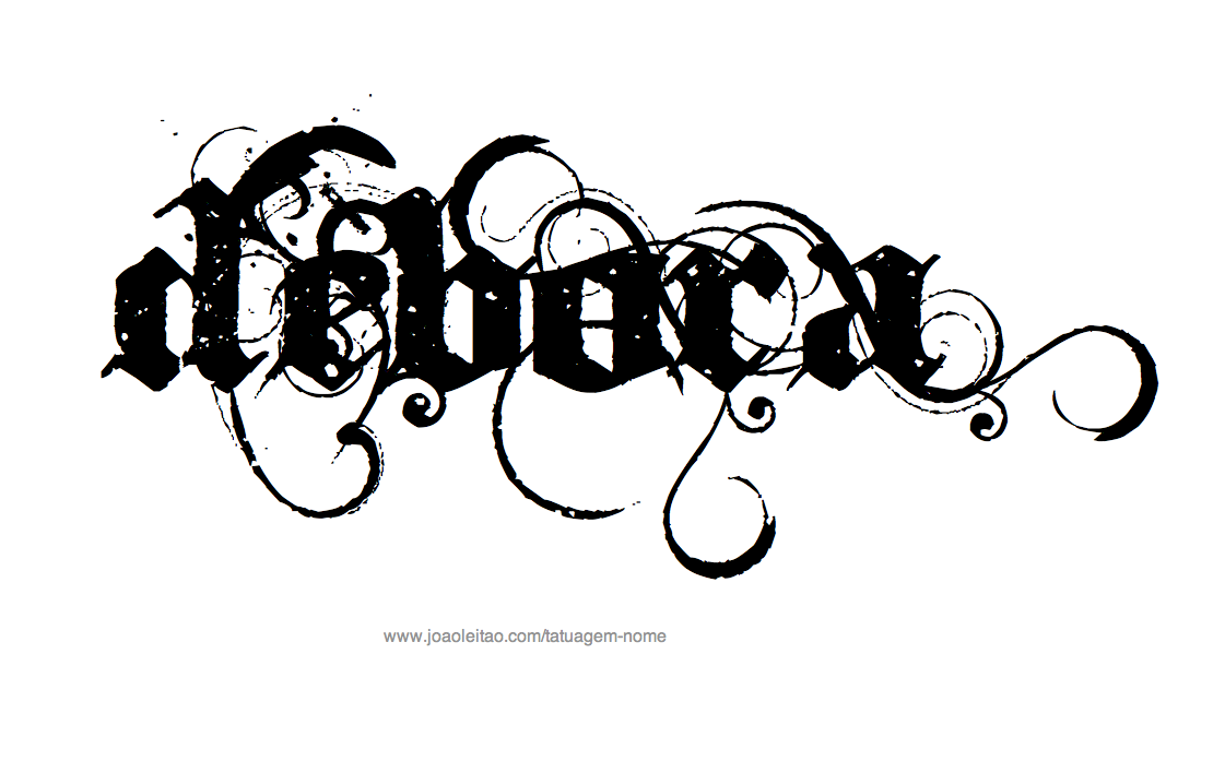 Desenho de Tatuagem com o Nome Debora