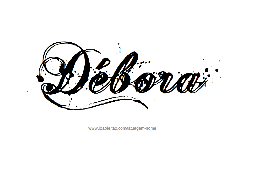 Desenho de Tatuagem com o Nome Debora