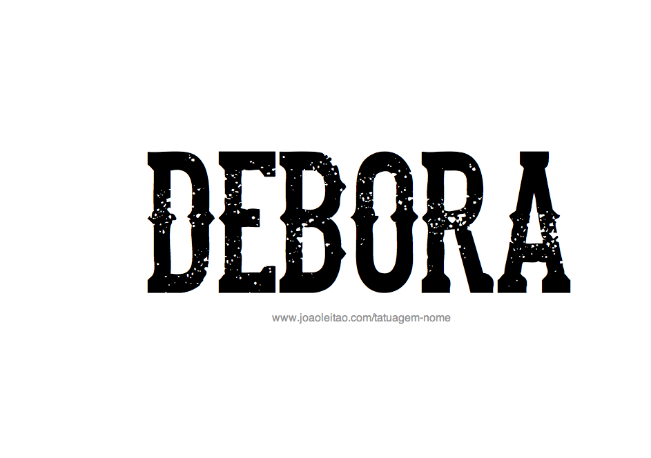 Desenho de Tatuagem com o Nome Debora