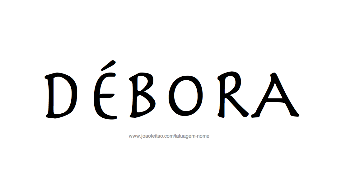 Desenho de Tatuagem com o Nome Debora