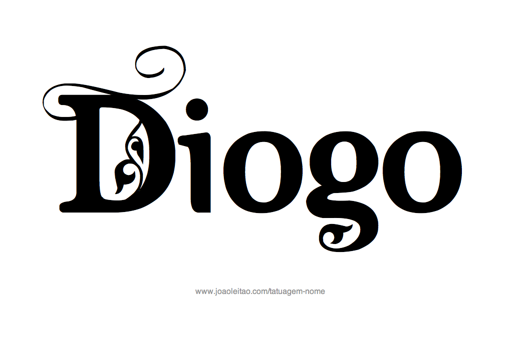 Desenho Tatuagem com o Nome Diogo