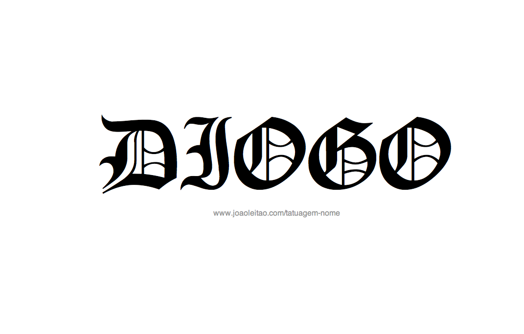 Desenho Tatuagem com o Nome Diogo