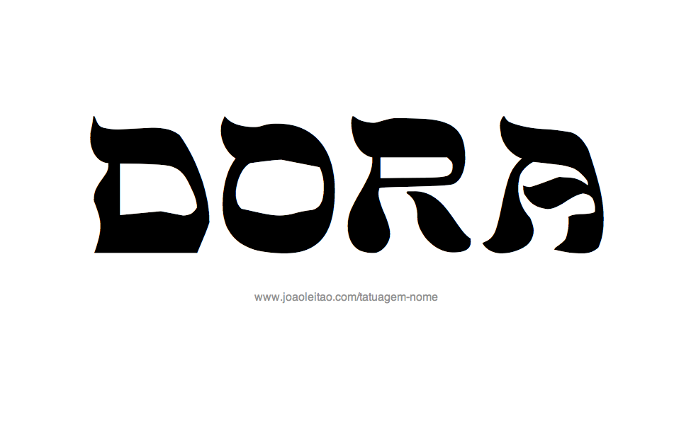 Desenho de Tatuagem com o Nome Dora