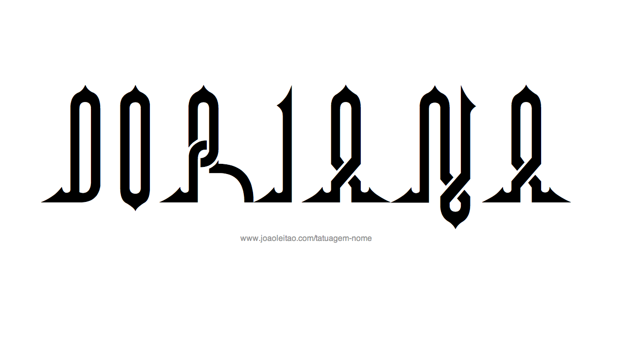 Desenho de Tatuagem com o Nome Doriana
