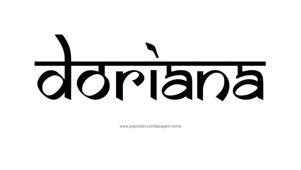 Desenho de Tatuagem com o Nome Doriana