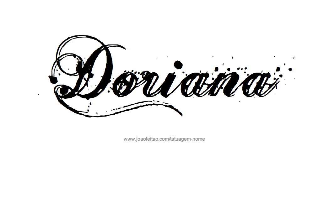 Desenho de Tatuagem com o Nome Doriana