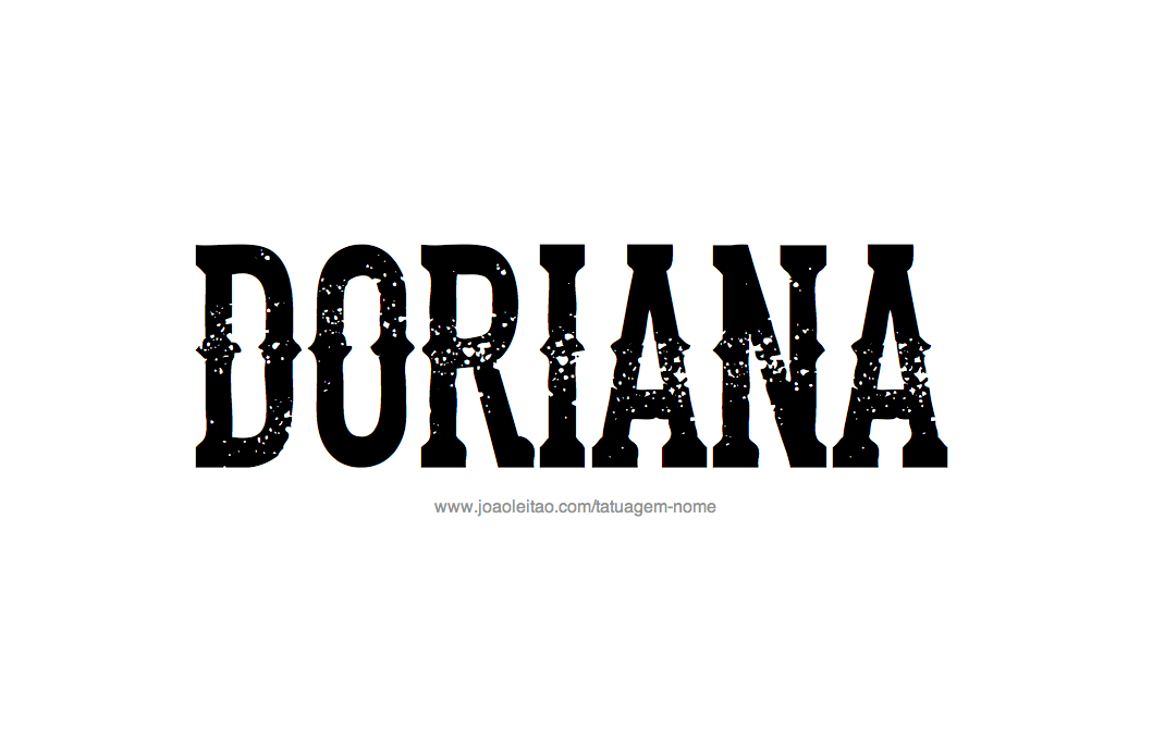 Desenho de Tatuagem com o Nome Doriana