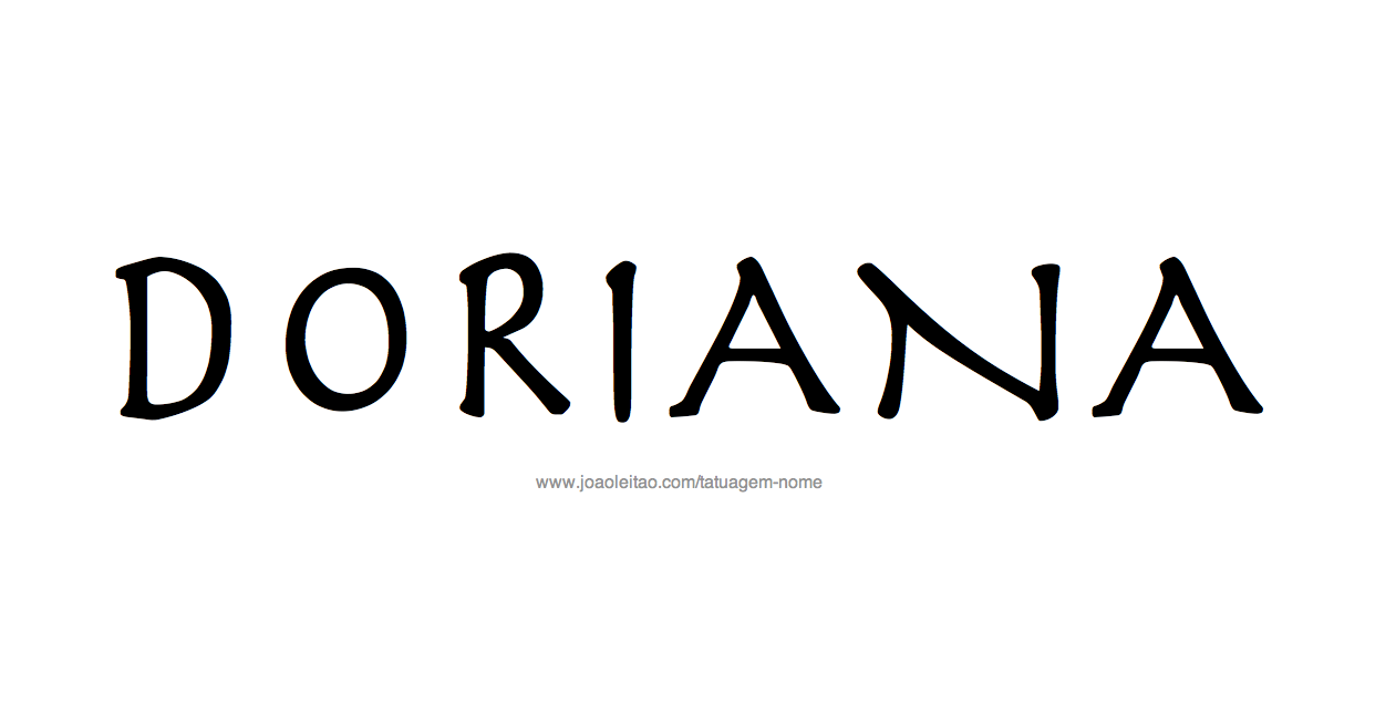 Desenho de Tatuagem com o Nome Doriana