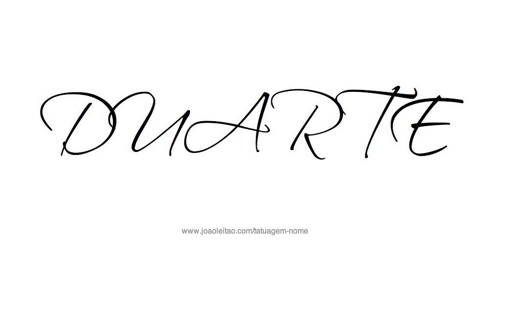 Desenho de Tatuagem com o Nome Duarte
