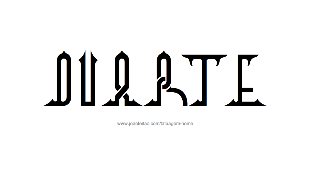 Desenho de Tatuagem com o Nome Duarte
