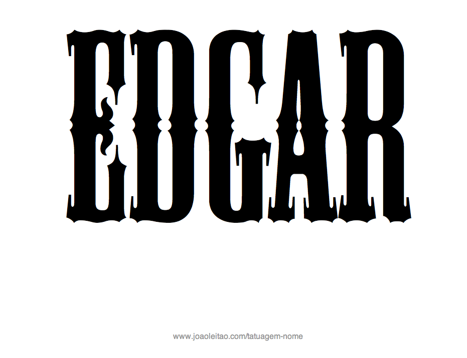 Desenho de Tatuagem com o Nome Edgar