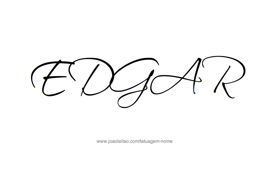 Desenho de Tatuagem com o Nome Edgar