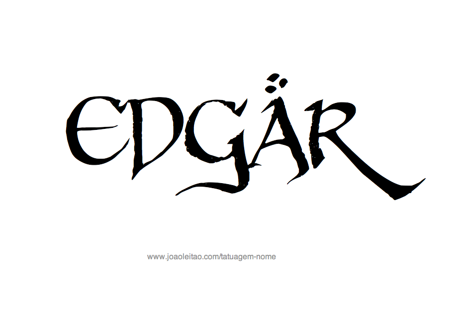 Desenho de Tatuagem com o Nome Edgar