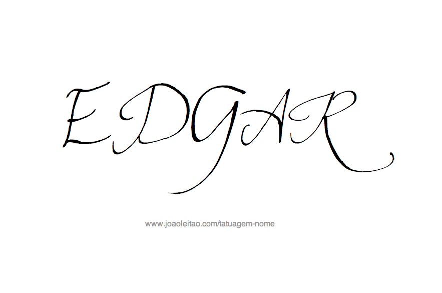 Desenho de Tatuagem com o Nome Edgar