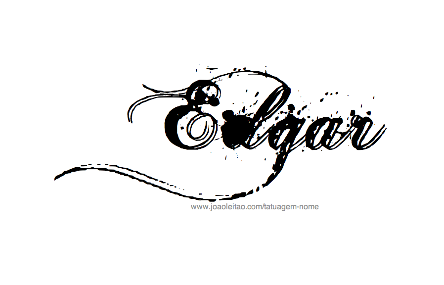 Desenho de Tatuagem com o Nome Edgar