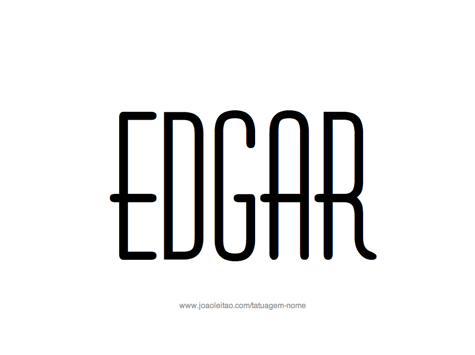 Desenho de Tatuagem com o Nome Edgar