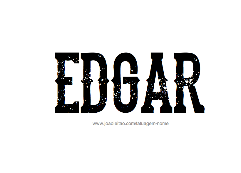 Desenho de Tatuagem com o Nome Edgar