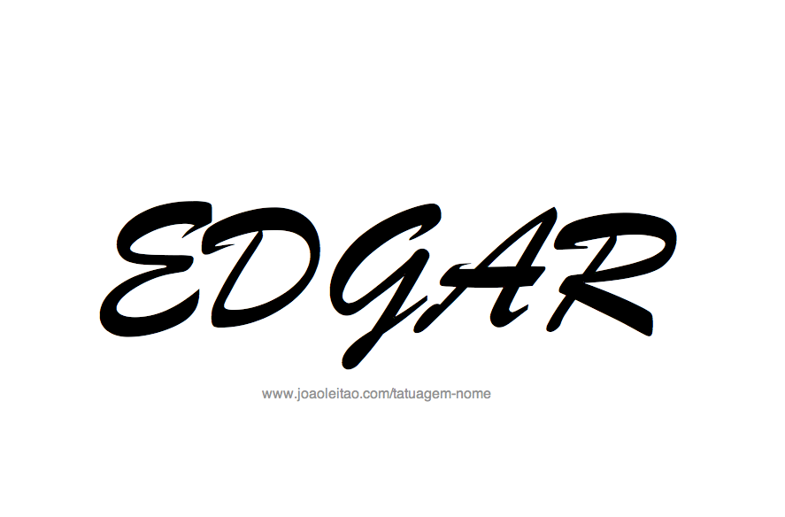 Desenho de Tatuagem com o Nome Edgar