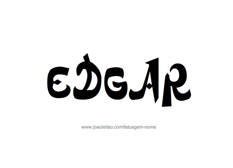 Desenho de Tatuagem com o Nome Edgar