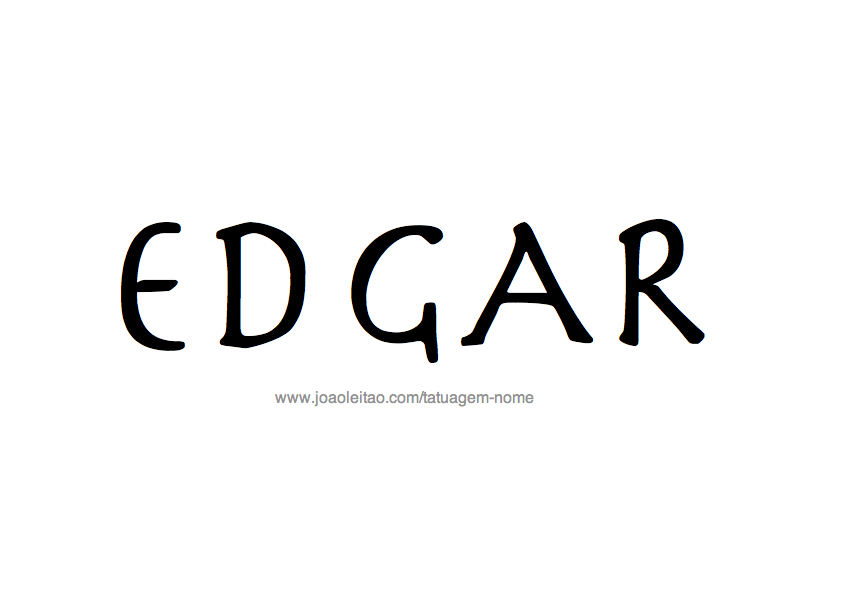 Desenho de Tatuagem com o Nome Edgar