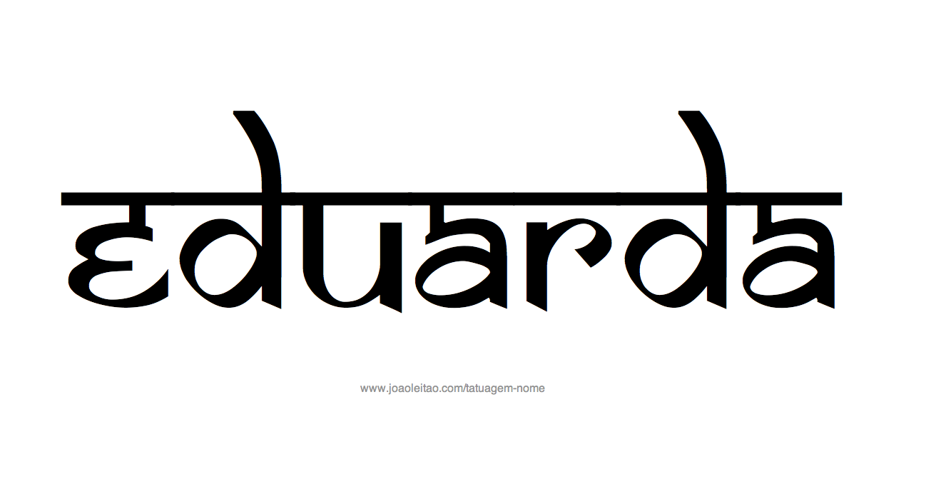 Desenho de Tatuagem com o Nome Eduarda