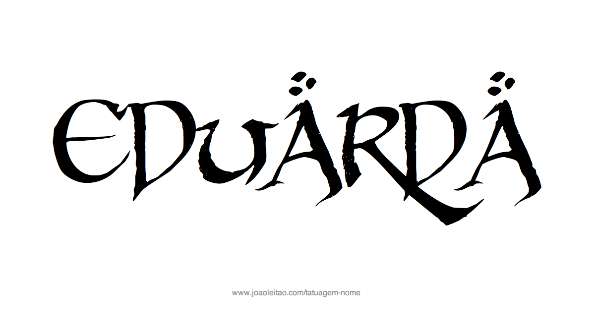 Desenho de Tatuagem com o Nome Eduarda