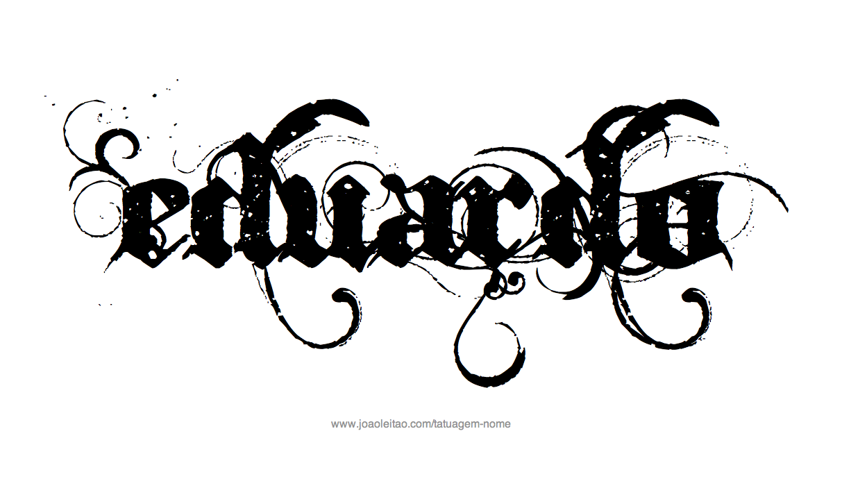 Desenho de Tatuagem com o Nome Eduardo