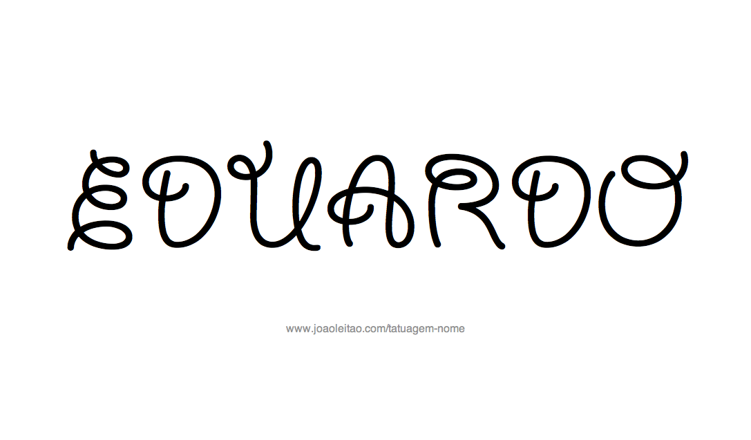 Desenho de Tatuagem com o Nome Eduardo