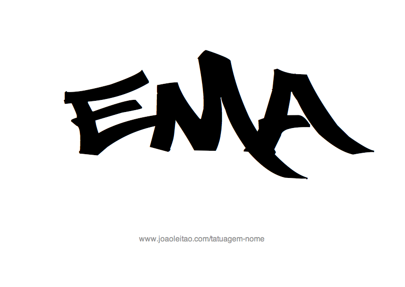 Desenho de Tatuagem com o Nome Ema