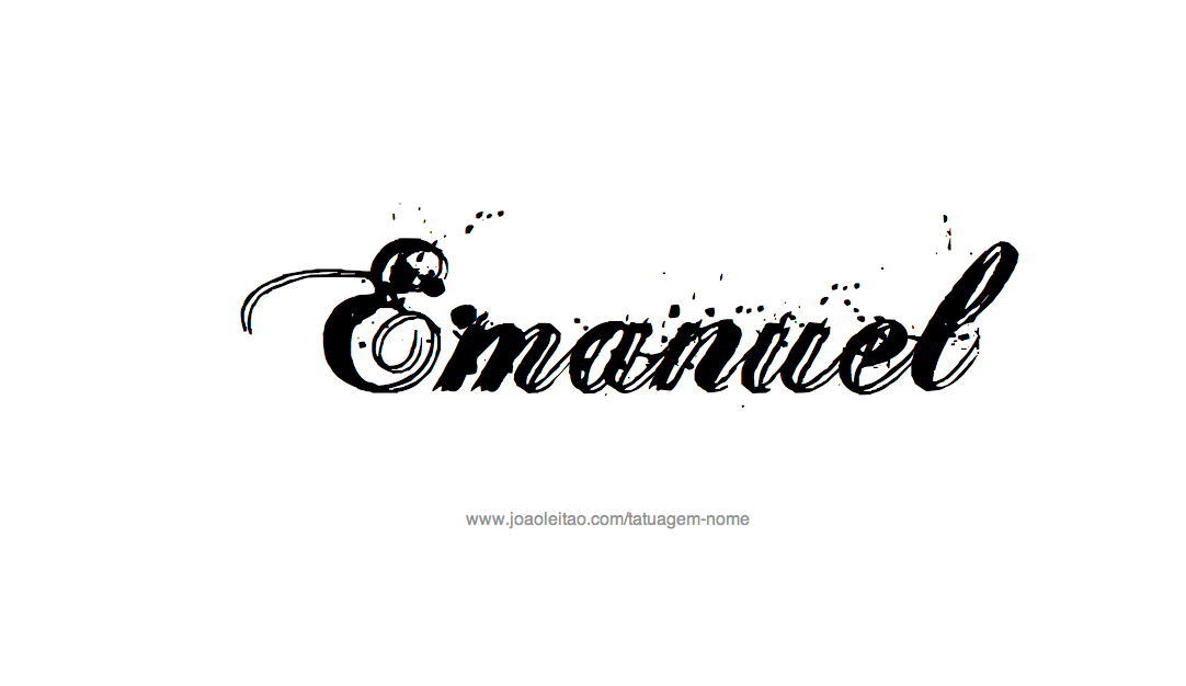 Desenho de Tatuagem com o Nome Emanuel