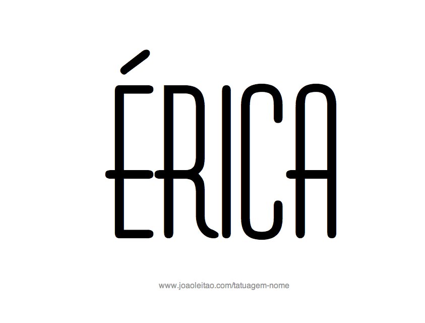 Desenho de Tatuagem com o Nome Erica