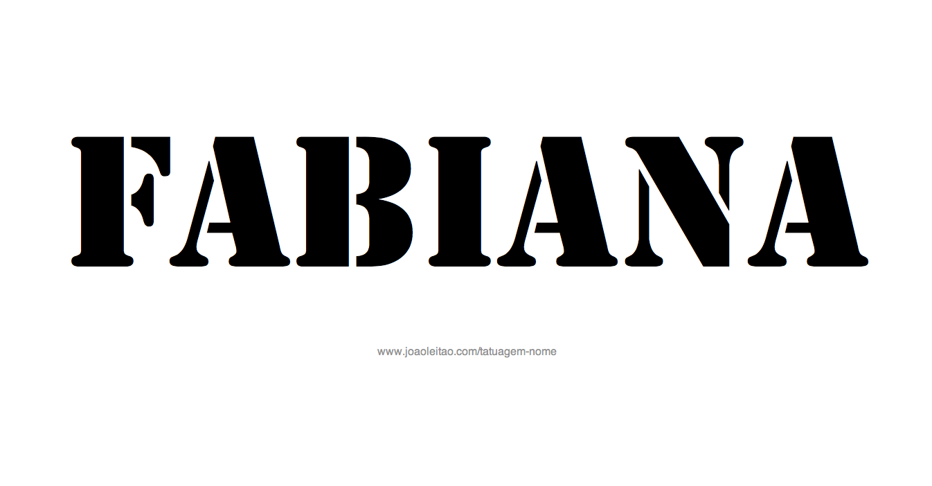 Desenho de Tatuagem com o Nome Fabiana