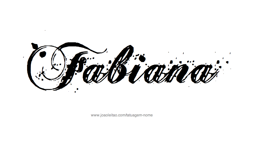 Desenho de Tatuagem com o Nome Fabiana