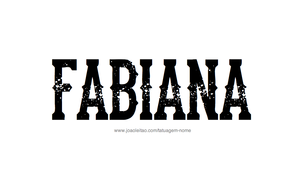 Desenho de Tatuagem com o Nome Fabiana