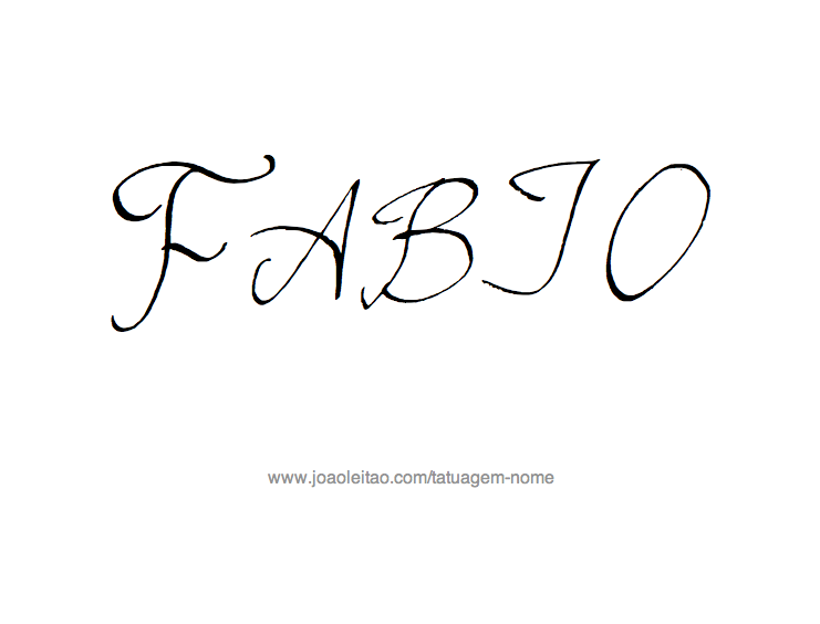 Desenho de Tatuagem com o Nome Fábio