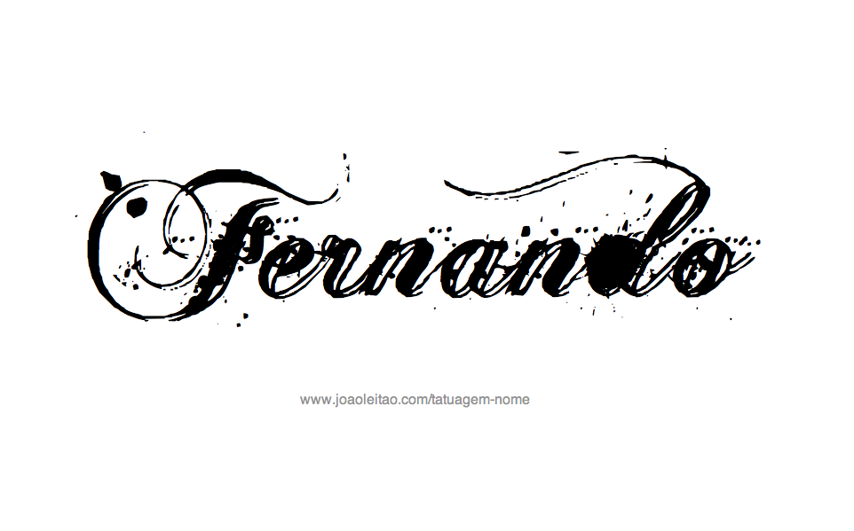 Desenho de Tatuagem com o Nome Fernando