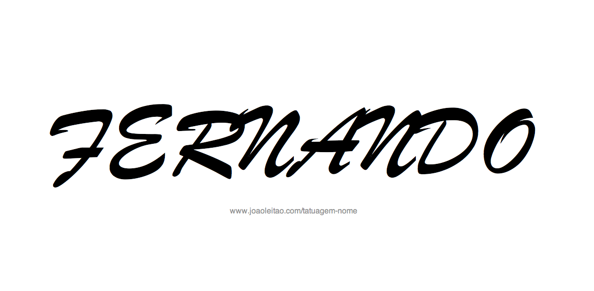 Desenho de Tatuagem com o Nome Fernando