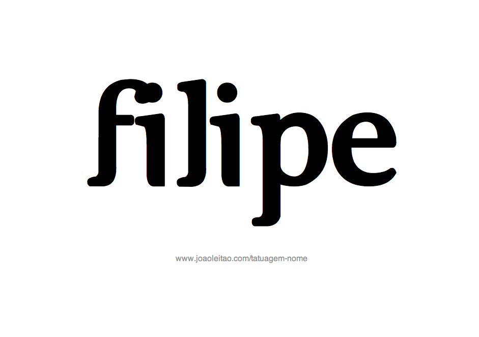 Desenho de Tatuagem com o Nome Filipe