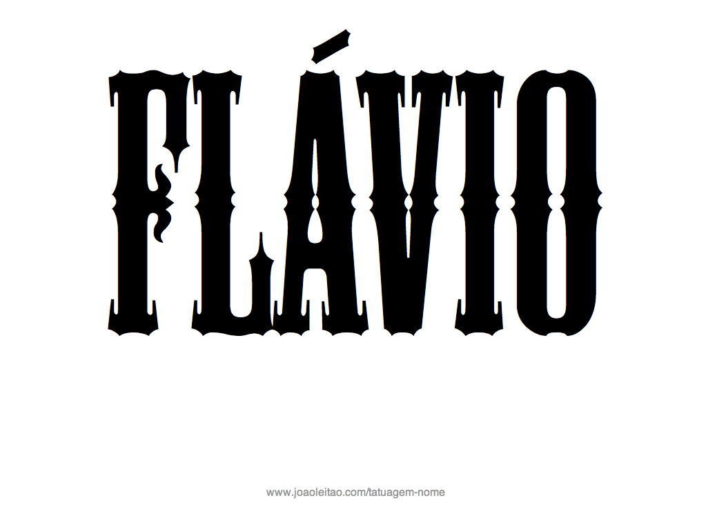 Desenho de Tatuagem com o Nome Flávio 