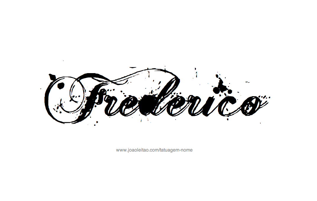 Desenho de Tatuagem com o Nome Frederico